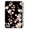 Black Floral | 5.25x8.25 Inch Compact Wire Journal | Non-Dated | Foil Stamped Cover